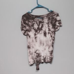 American Eagle Outfitters Tie-Dye Short Sleeve Tee - Black and White